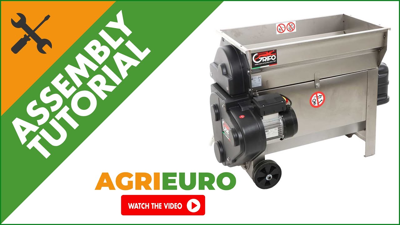 GRIFO DVEP20I Electric Grape Destemmer with Loading Hopper - 2 Hp - Assembly tutorial