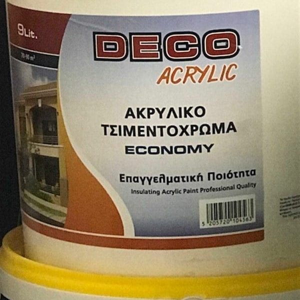ΑΚΡΥΛΙΚΟ ΤΣΙΜΕΝΤΟΧΡΩΜΑ DECO 10 LIT ΛΕΥΚΟ PAINTS - STRUCTURE