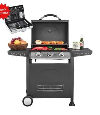 UNIMAC Ψησταριά BBQ Υγραερίου με 3 Καυστήρες HOME - COUNTRYSIDE