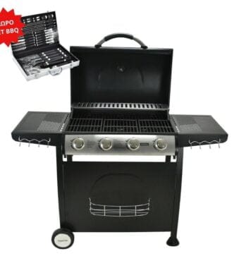 UNIMAC Ψησταριά BBQ Υγραερίου με 4 Καυστήρες HOME - COUNTRYSIDE