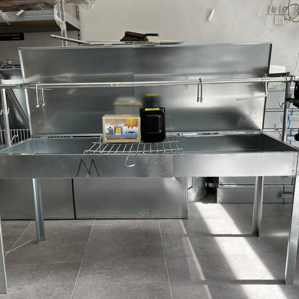 Σετ Ψησταριά Αρνιού Συρταρωτή με Καπάκι 150x48CM με Μοτέρ Κλαπάκης 50W HOME - COUNTRYSIDE
