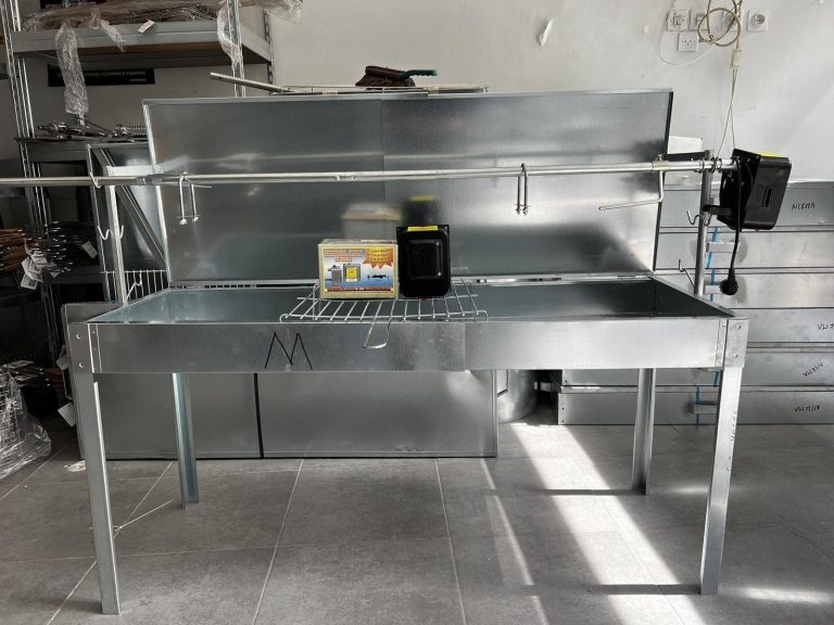 Σετ Ψησταριά Αρνιού Συρταρωτή με Καπάκι 150x48CM με Μοτέρ Κλαπάκης 50W ΣΠΙΤΙ - ΕΞΟΧΗ