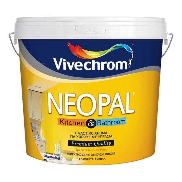 VIVECHROM NEOPAL KITCHEN & BATHROOM ΠΛΑΣΤΙΚΟ ΧΡΩΜΑ ΑΝΤΙΜΟΥΧΛΙΚΟ ΟΙΚΟΛΟΓΙΚΟ 3L PAINTS - STRUCTURE