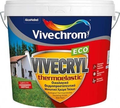 VIVECHROM VIVECRYL THERMOELASTIC ECO ΑΚΡΥΛΙΚΟ ΧΡΩΜΑ ΟΙΚΟΛΟΓΙΚΟ ΘΕΡΜΟΜΟΝΩΤΙΚΟ 10L PAINTS - STRUCTURE