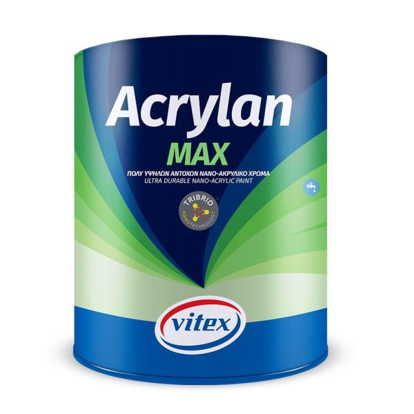 VITEX ACRYLAN MAX ΑΚΡΥΛΙΚΟ ΧΡΩΜΑ ΝΕΑΣ ΤΕΧΝΟΛΟΓΙΑΣ 750ML PAINTS - STRUCTURE