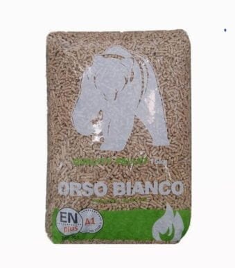 PELLET Orso Bianco EnPlus ΛΕΥΚΟ Α1 (15kg) PELLETS - BRIQUETES