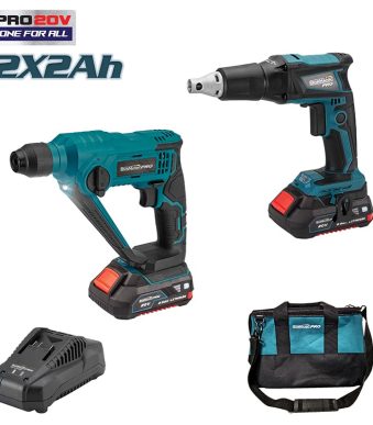 ΒORMANN Pro BBP9220 Σετ Κατσαβίδι Γυψοσανίδας Brushless & Πνευματικό Πιστολέτο TOOLS