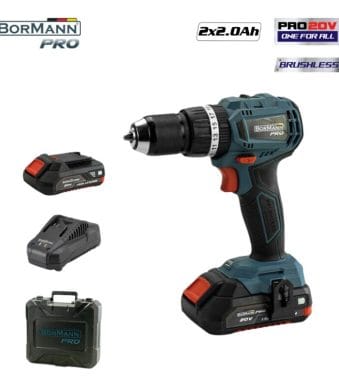 BORMANN Pro BBP5144 Σετ Δραπανοκατσάβιδο Compact,Brushless μπαταρίας 20V,Li-Ion με 2 Ταχύτητες DRILL SCREWDRIVERS