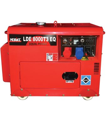 Miyake LDE 8000T3 EQ Τριφασική Αθόρυβη Γεννήτρια Πετρελαίου με Μίζα, Ρόδες και Μέγιστη Ισχύ 8kVA GENERATORS