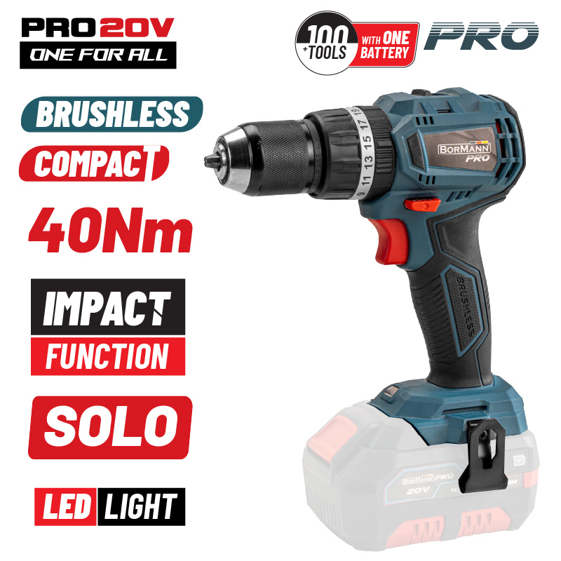 Bormann Pro BBP5143 Κρουστικό Δραπανοκατσάβιδο Μπαταρίας 20V (Χωρίς Μπαταρία + Φορτιστή) DRILL SCREWDRIVERS Bormann Pro BBP5143 Κρουστικό Δραπανοκατσάβιδο Μπαταρίας 20V (Χωρίς Μπαταρία + Φορτιστή) DRILL SCREWDRIVERS