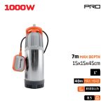 NAKAYAMA Pro NP1185 Αντλία Πηγαδιών / Ομβρίων Υδάτων Inox 1200W με Φλοτέρ ΑΝΤΛΙΕΣ - ΠΙΕΣΤΙΚΑ