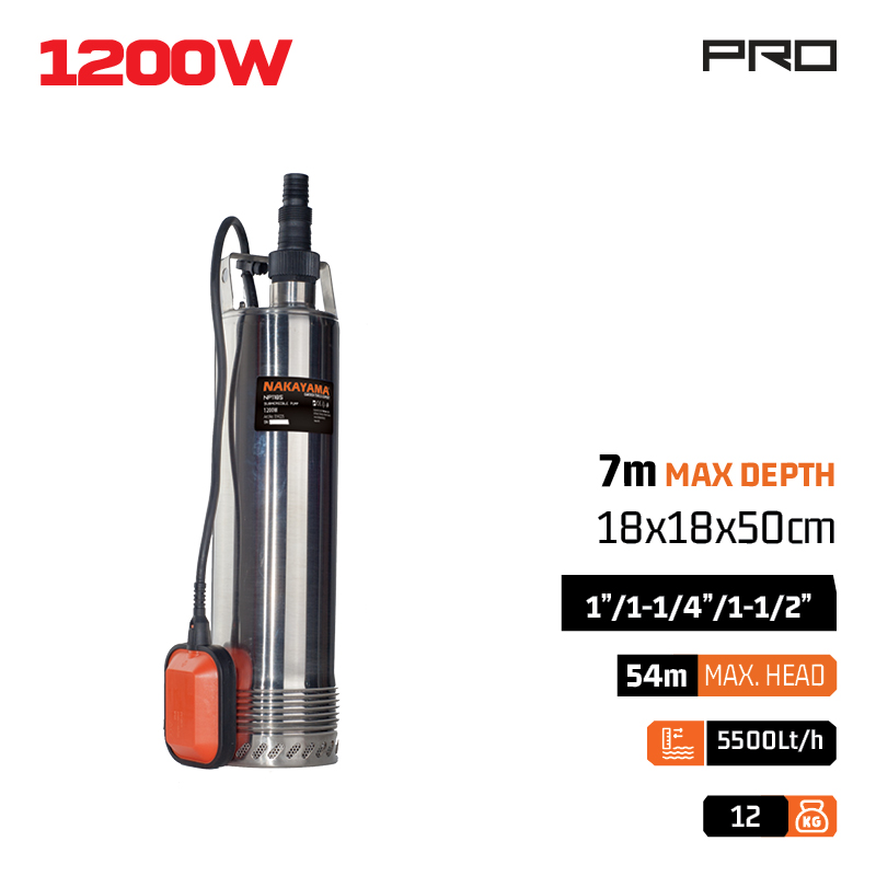 NAKAYAMA Pro NP1185 Αντλία Πηγαδιών / Ομβρίων Υδάτων Inox 1200W με Φλοτέρ ΑΝΤΛΙΕΣ - ΠΙΕΣΤΙΚΑ NAKAYAMA Pro NP1185 Αντλία Πηγαδιών / Ομβρίων Υδάτων Inox 1200W με Φλοτέρ ΑΝΤΛΙΕΣ - ΠΙΕΣΤΙΚΑ